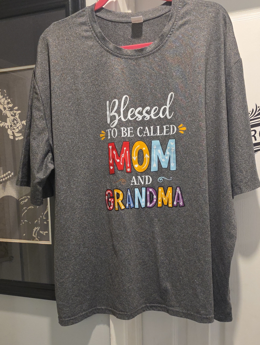 Blessed to Be Called Mom and Grandma Short-Sleeve Tee - Gray